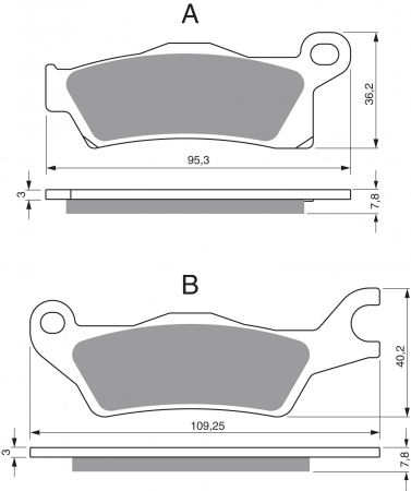 Piese moto - Placute de frana GOLDFREN 309 S3