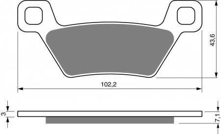 Piese moto - Placute de frana GOLDFREN 314 S33 OFF-ROAD Spate