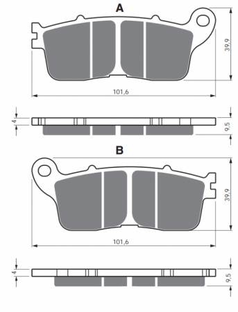 Piese moto - Placute de frana GOLDFREN 323 S33 STREET Spate
