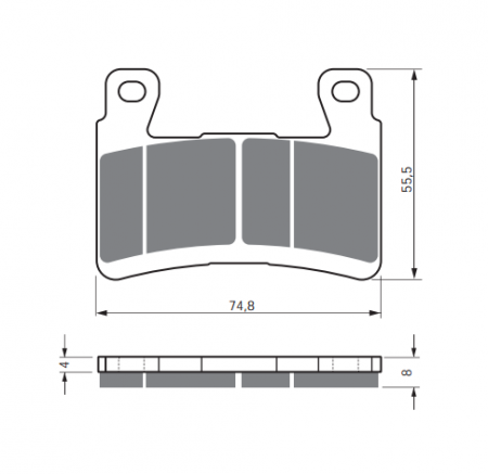 Piese moto - Placute de frana GOLDFREN 324 S33 STREET FRONT