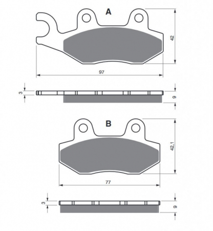 Piese moto - Placute de frana GOLDFREN 334 S3