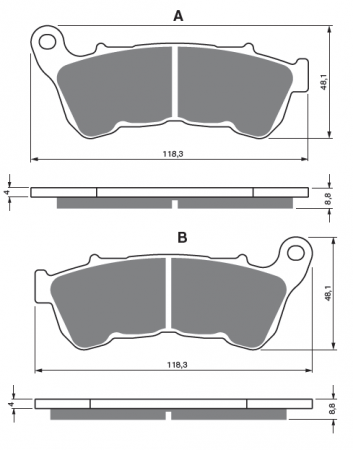 Piese moto - Placute de frana GOLDFREN 359 S3