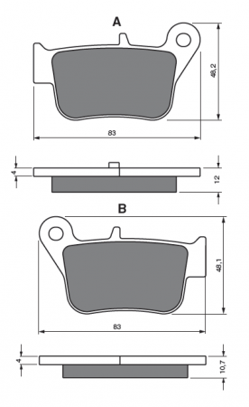 Piese moto - Placute de frana GOLDFREN 360 S3