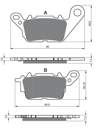 Piese moto - Placute de frana GOLDFREN 380 S3