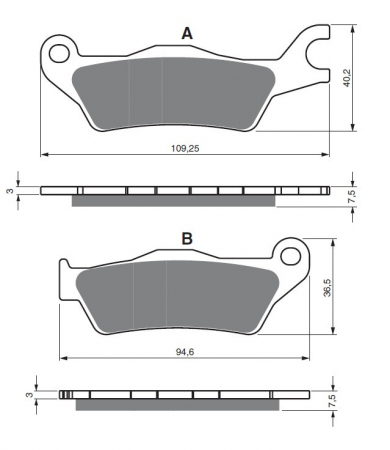Piese moto - Placute de frana GOLDFREN 381 S3