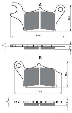 Piese moto - Placute de frana GOLDFREN 387 S3