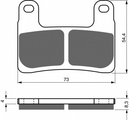 Piese moto - Placute de frana GOLDFREN 397 AD  STREET