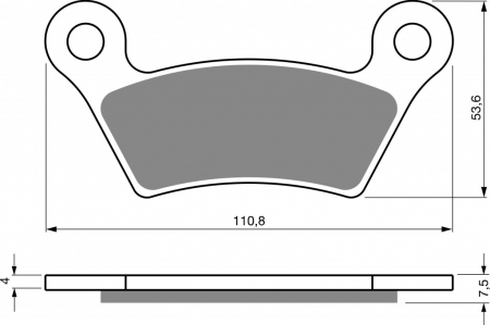 Piese moto - Placute de frana GOLDFREN 407 S33 STREET Spate