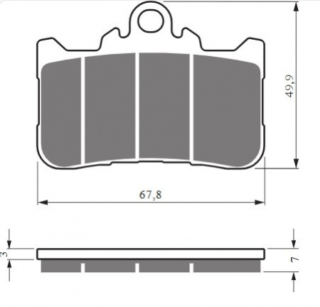 Piese moto - Placute de frana GOLDFREN 434 S33 STREET FRONT