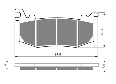 Piese moto - Placute de frana GOLDFREN 451 S3
