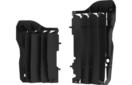 Piese moto - Radiator louvers POLISPORT Negru