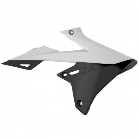 Piese moto - Radiator scoops POLISPORT 8421100002 alb/negru