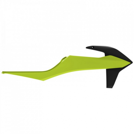 Piese moto - Radiator scoops POLISPORT 8422100005 Black / Yellow Fluo