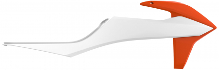 Piese moto - Radiator scoops POLISPORT 8422100009 (pereche) orange ktm16/white BD