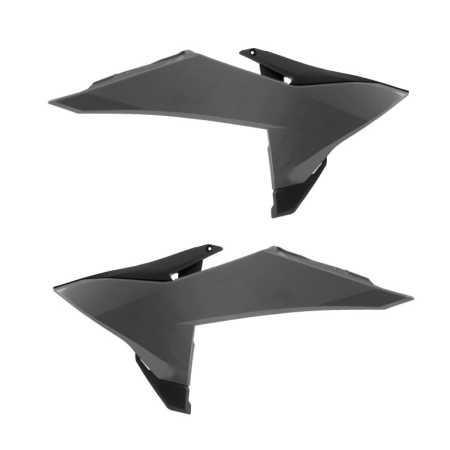 Piese moto - Radiator scoops POLISPORT 8506100004 Nardo grey / Black