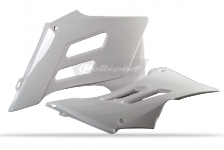 Piese moto - Radiator scoops POLISPORT (pereche) Alb