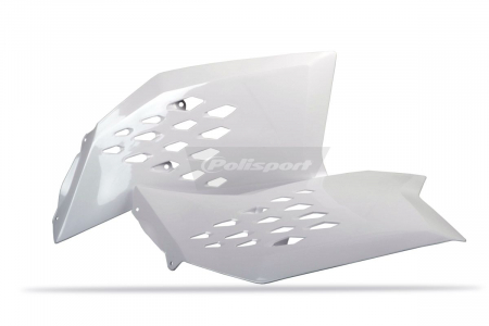 Piese moto - Radiator scoops POLISPORT (pereche) Alb