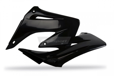 Piese moto - Radiator scoops POLISPORT (pereche) Negru