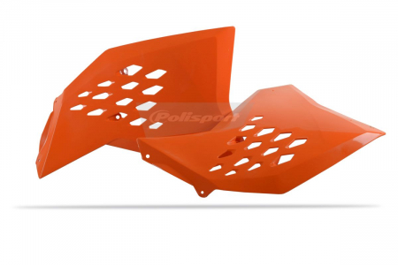 Piese moto - Radiator scoops POLISPORT (pereche) orange KTM