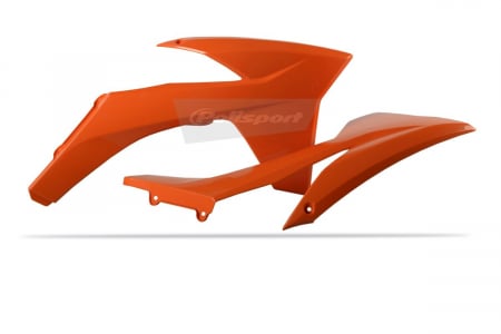 Piese moto - Radiator scoops POLISPORT (pereche) orange KTM