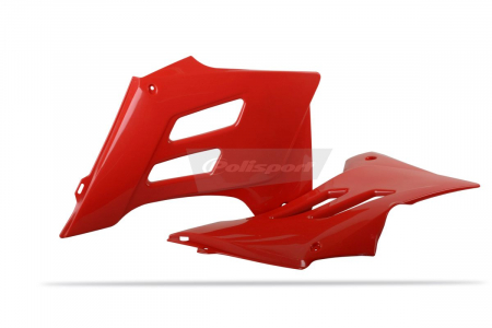 Piese moto - Radiator scoops POLISPORT (pereche) Rosu