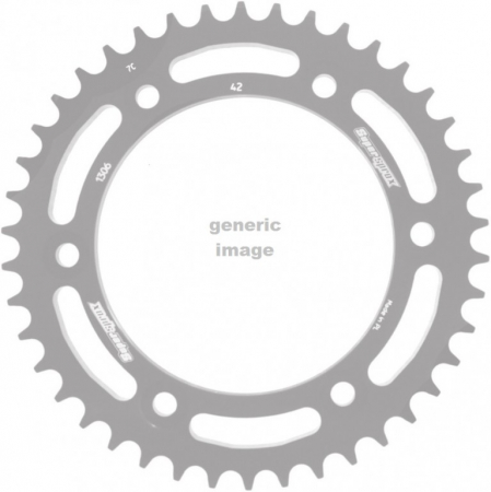 Piese moto - Rear ALU sprocket SUPERSPROX RAL-1306:43-BLK Negru 43T, 530