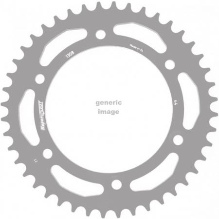 Piese moto - Rear ALU sprocket SUPERSPROX RAL-1308:42-BLK Negru 42T, 520