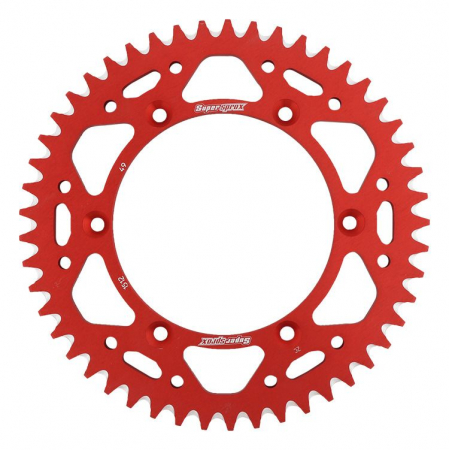 Piese moto - Rear ALU sprocket SUPERSPROX RAL-1512:49-RED Rosu 49T, 520
