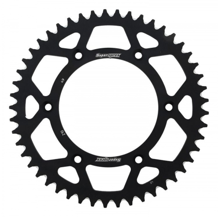 Piese moto - Rear ALU sprocket SUPERSPROX RAL-210:49-BLK Negru 49T, 520