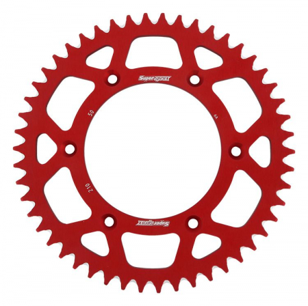 Piese moto - Rear ALU sprocket SUPERSPROX RAL-210:50-RED Rosu 50T, 520