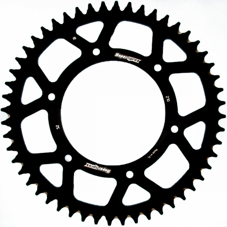 Piese moto - Rear ALU sprocket SUPERSPROX RAL-210:52-BLK Negru 52T, 520