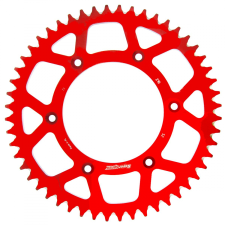Piese moto - Rear ALU sprocket SUPERSPROX RAL-210:52-RED Rosu 52T, 520