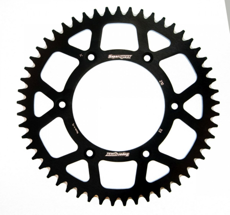 Piese moto - Rear ALU sprocket SUPERSPROX RAL-210:53-BLK Negru 53T, 520
