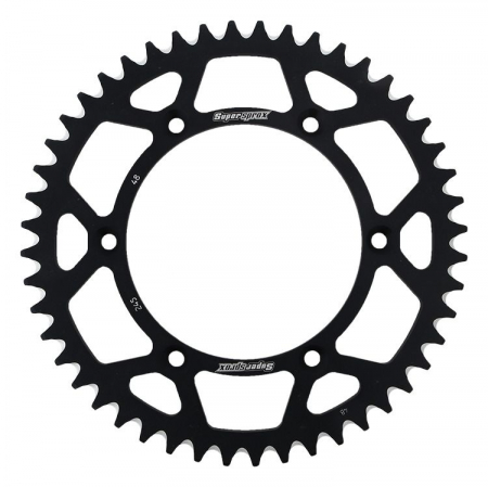 Piese moto - Rear ALU sprocket SUPERSPROX RAL-245:48-BLK Negru 48T, 520