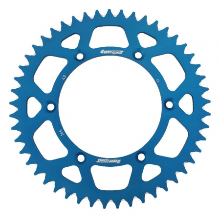 Piese moto - Rear ALU sprocket SUPERSPROX RAL-245:49-BLU Albastru 49T, 520