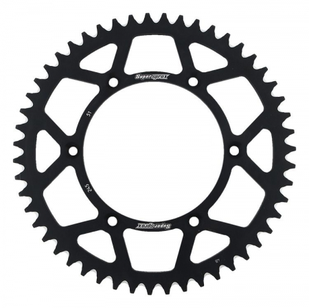 Piese moto - Rear ALU sprocket SUPERSPROX RAL-245:51-BLK Negru 51T, 520