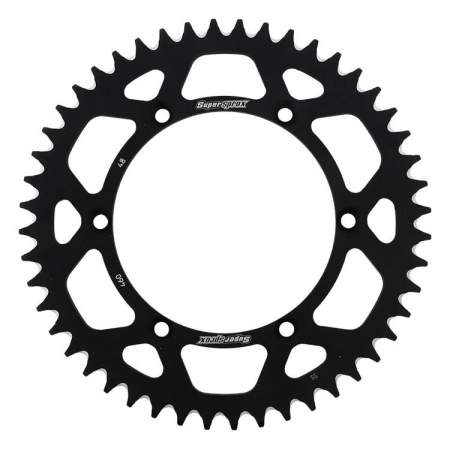 Piese moto - Rear ALU sprocket SUPERSPROX RAL-460:48-BLK Negru 48T, 520