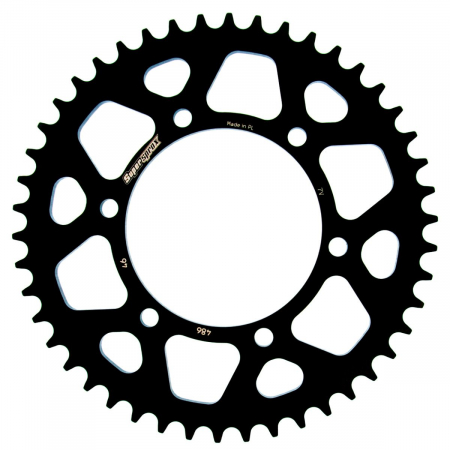 Piese moto - Rear ALU sprocket SUPERSPROX RAL-486:46-BLK Negru 46T, 520
