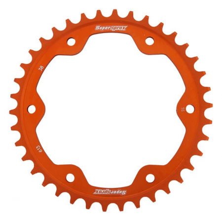 Piese moto - Rear ALU sprocket SUPERSPROX RAL-613:38-ORG portocaliu 38T, 525
