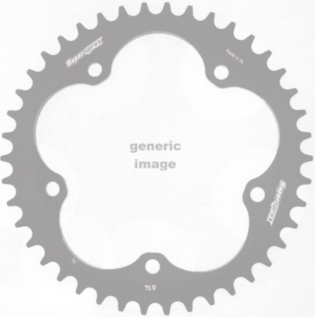 Piese moto - Rear ALU sprocket SUPERSPROX RAL-614:43-BLK Negru