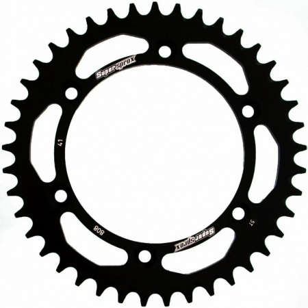 Piese moto - Rear ALU sprocket SUPERSPROX RAL-808:41-BLK Negru 41T, 520