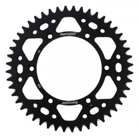 Piese moto - Rear ALU sprocket SUPERSPROX RAL-808:48-BLK Negru 48T, 520