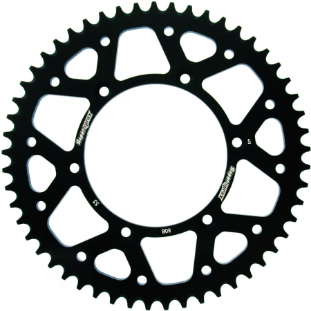 Piese moto - Rear ALU sprocket SUPERSPROX RAL-808:53-BLK Negru 53T, 520