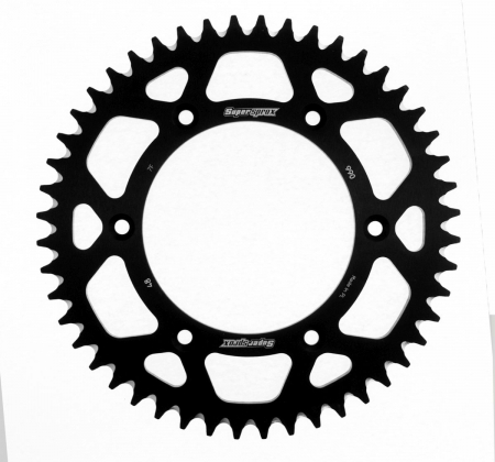 Piese moto - Rear ALU sprocket SUPERSPROX RAL-990:48-BLK Negru 48T, 520