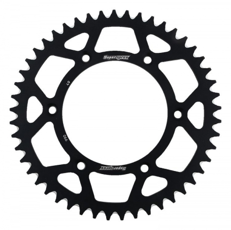 Piese moto - Rear ALU sprocket SUPERSPROX RAL-990:49-BLK Negru 49T, 520