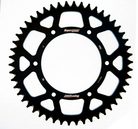 Piese moto - Rear ALU sprocket SUPERSPROX RAL-990:50-BLK Negru 50T, 520