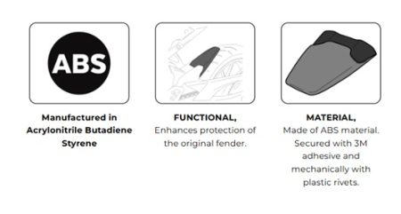 Rear fender extension PUIG 22895J matt black [1]