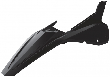Piese moto - Rear fender + side panels POLISPORT 8585300002 Negru