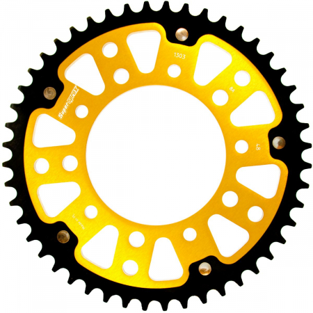 Piese moto - Rear sprocket SUPERSPROX STEALTH RST-1303:48-GLD auriu 48T, 520