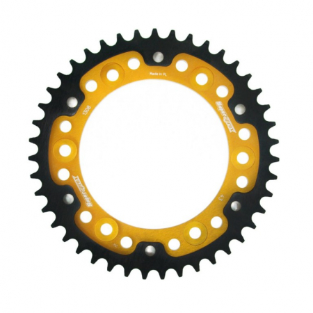 Piese moto - Rear sprocket SUPERSPROX STEALTH RST-1308:43-GLD auriu 43T, 520
